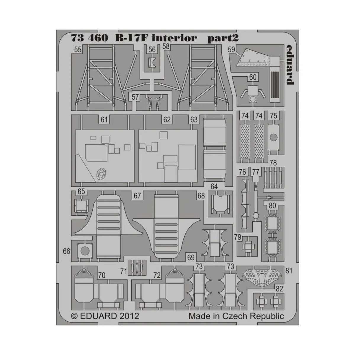 B-17F interior S.A. for Revell, 1/72 - Eduard Accessories 73460