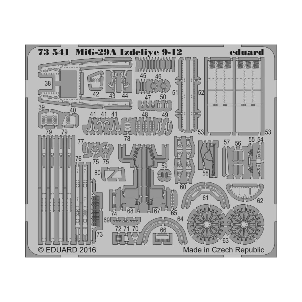 MiG-29A Izdeliye 9-12 for Trumpeter, 1/72 - Eduard Accessories 73541