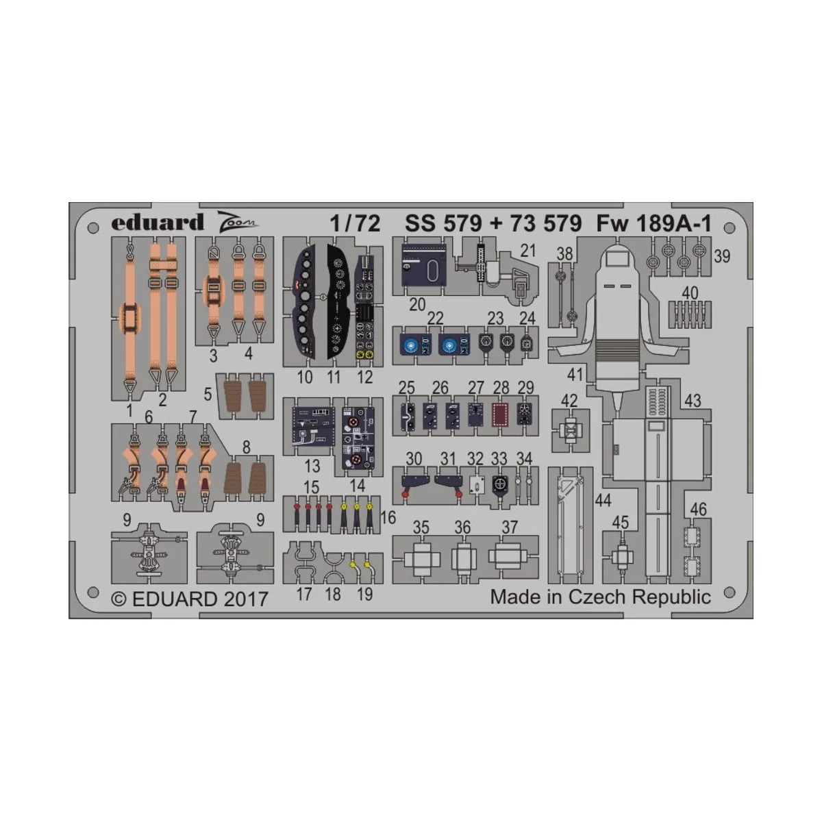 Fw 189A-1 for ICM, 1/72 - Eduard Accessories 73579