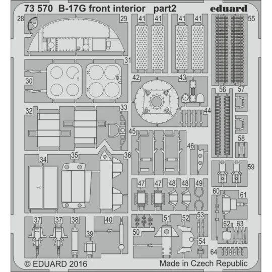 B-17G front interior for Airfix, 1/72 - Eduard Accessories 73570