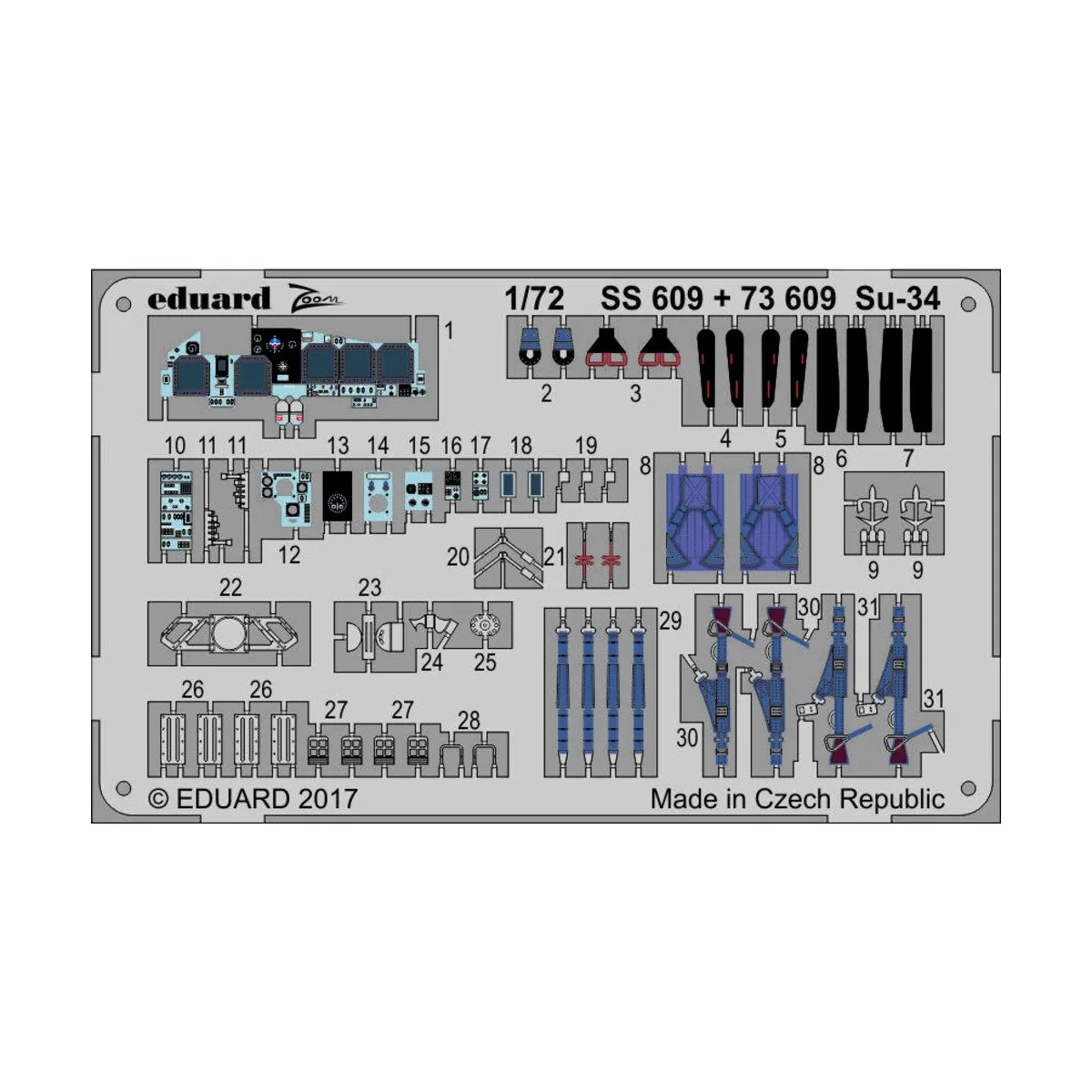 Su-34 for Trumpeter, 1/72 - Eduard Accessories 73609