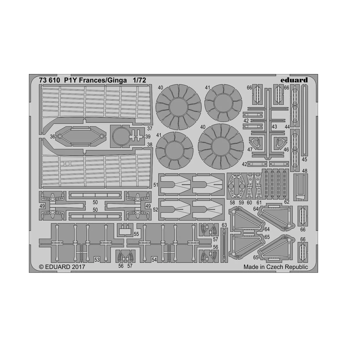 P1Y Frances/Ginga for Hasegawa, 1/72 - Eduard Accessories 73610