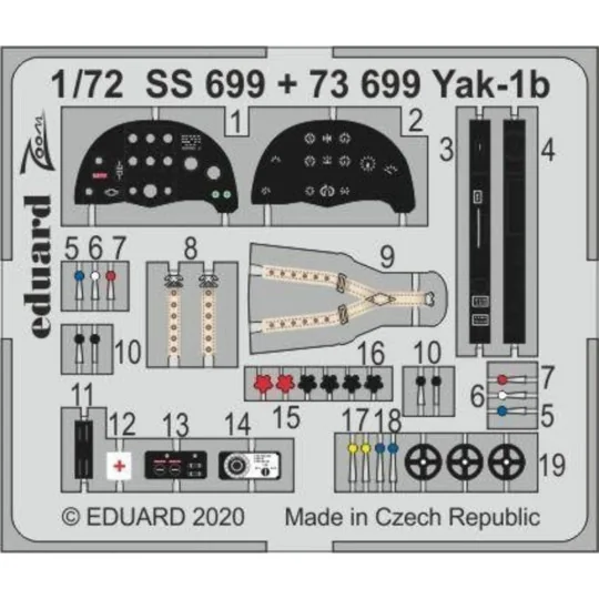 Yak-1b for Arma Hobby, 1/72 - Eduard Accessories 73699