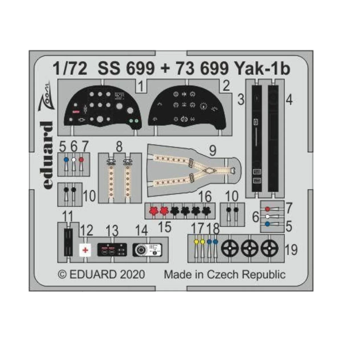 Yak-1b for Arma Hobby, 1/72 - Eduard Accessories 73699