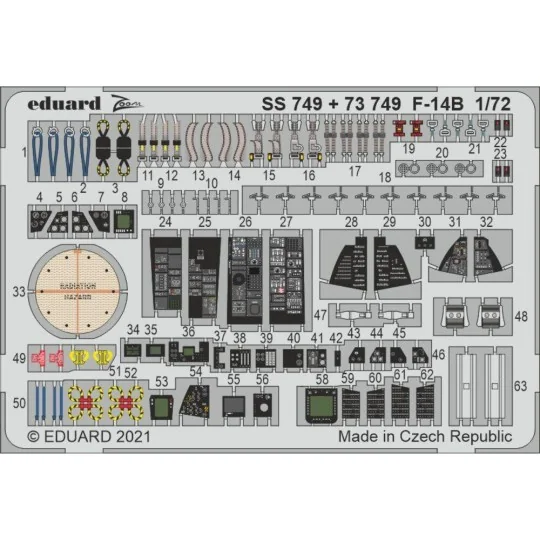 F-14B 1/72 for GREAT WALL HOBBY, 1/72 - Eduard Accessories 73749