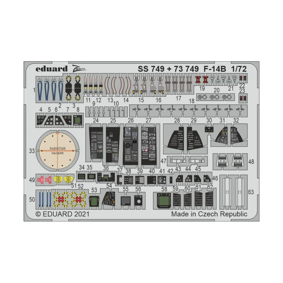 F-14B 1/72 for GREAT WALL HOBBY, 1/72 - Eduard Accessories 73749