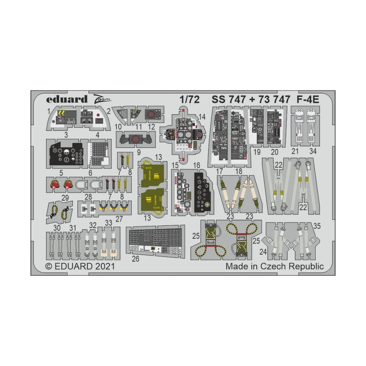 F-4E 1/72 for FINE MOLDS, 1/72 - Eduard Accessories 73747
