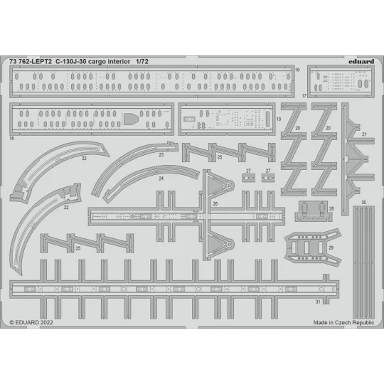 C-130J-30 cargo interior for ZVEZDA, 1/72 - Eduard Accessories 73762
