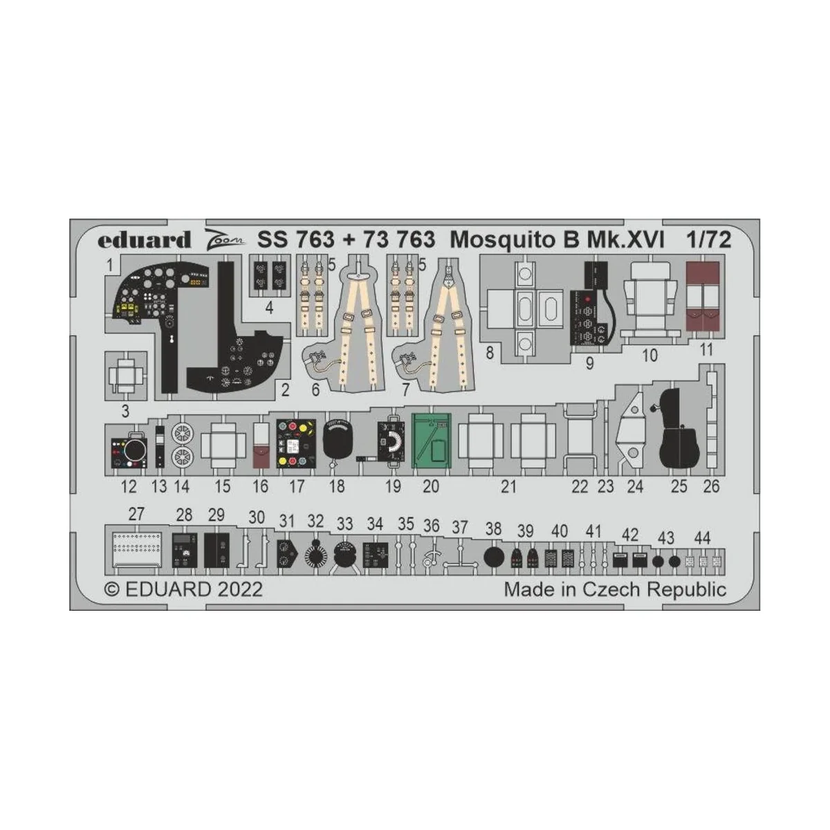Mosquito B Mk.XVI for AIRFIX, 1/72 - Eduard Accessories 73763