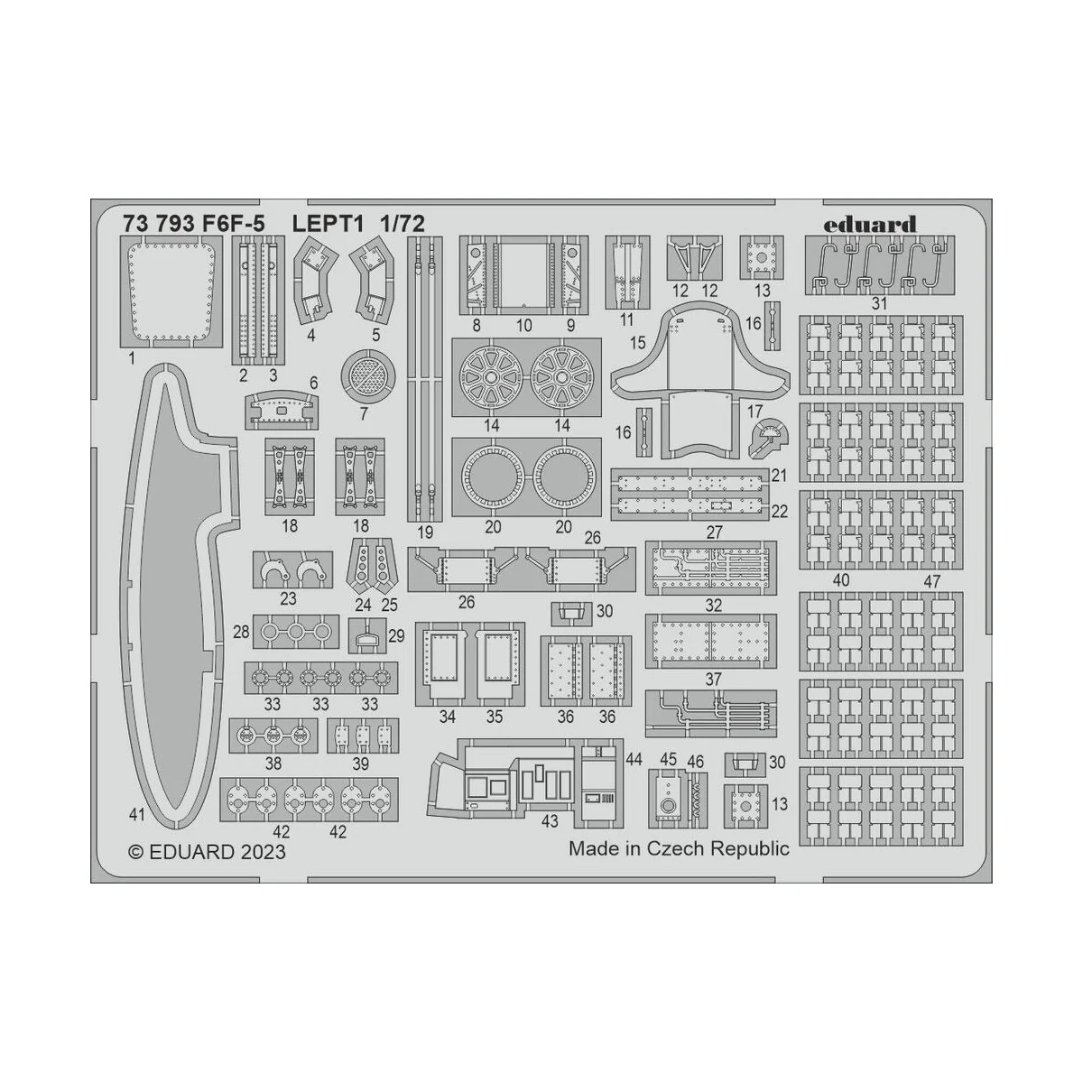 F6F-5 1/72 for EDUARD, 1/72 - Eduard Accessories 73793