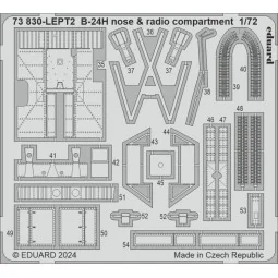 B-24H nose & radio compartment, 1/72 - Eduard Accessories 73830