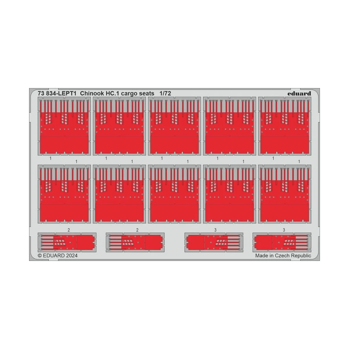 Chinook HC.1 cargo seats AIRFIX, 1/72 - Eduard Accessories 73834
