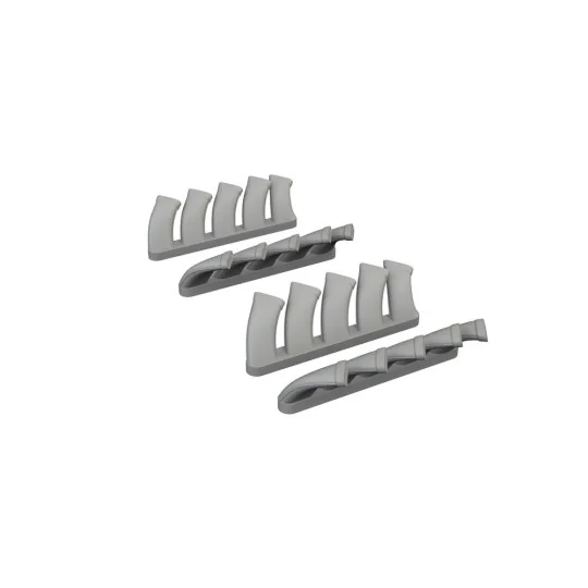 Mosquito exhaust stacks PRINT TAMIYA - Eduard Accessories 672404