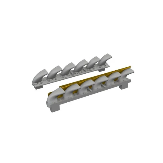Bf 109G-6 exhaust stacks PRINT TAMIYA - Eduard Accessories 672406