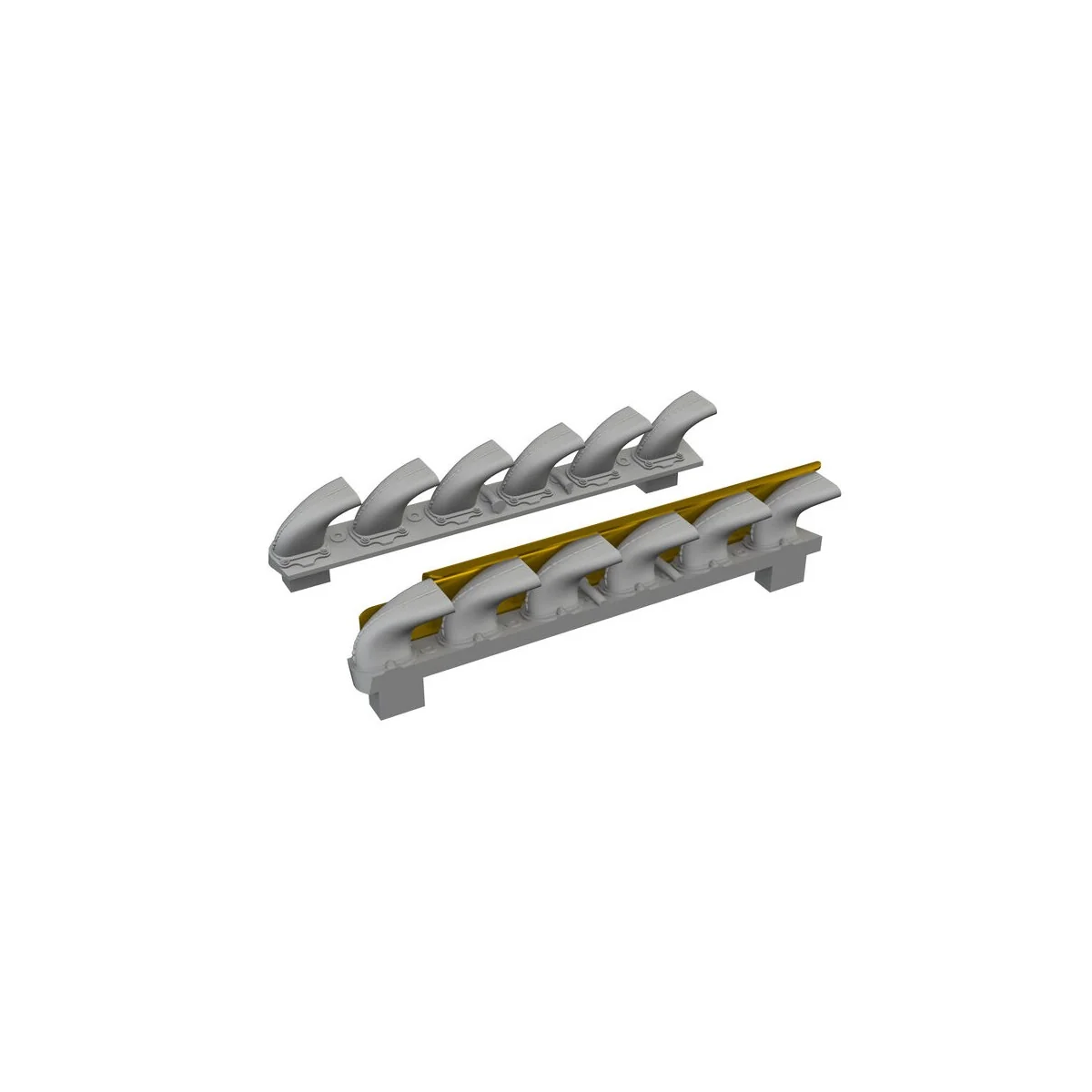 Bf 109G-6 exhaust stacks PRINT TAMIYA, 1/72 - Eduard Accessories 67...