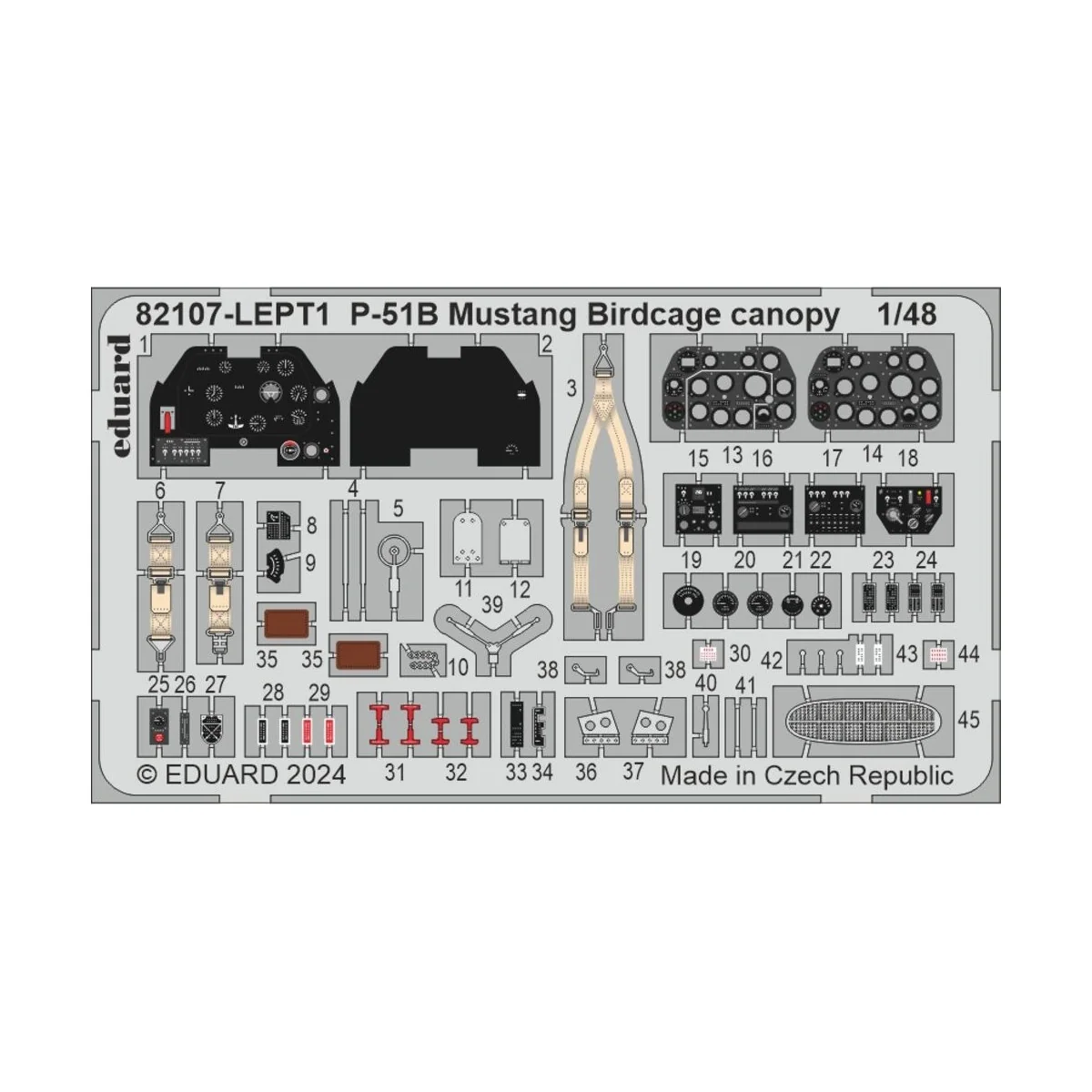 P-51B Mustang Birdcage canopy 1/48 EDUARD-PROFIPACK, 1/48 - Eduard ...