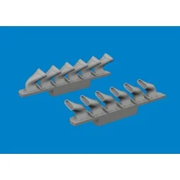 Spitfire Mk.V six-stacks exhaust fishtail PRINT TAMIYA - Eduard Acc...