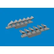 Spitfire Mk.V six-stacks exhaust fishtail PRINT TAMIYA, 1/72 - Edua...