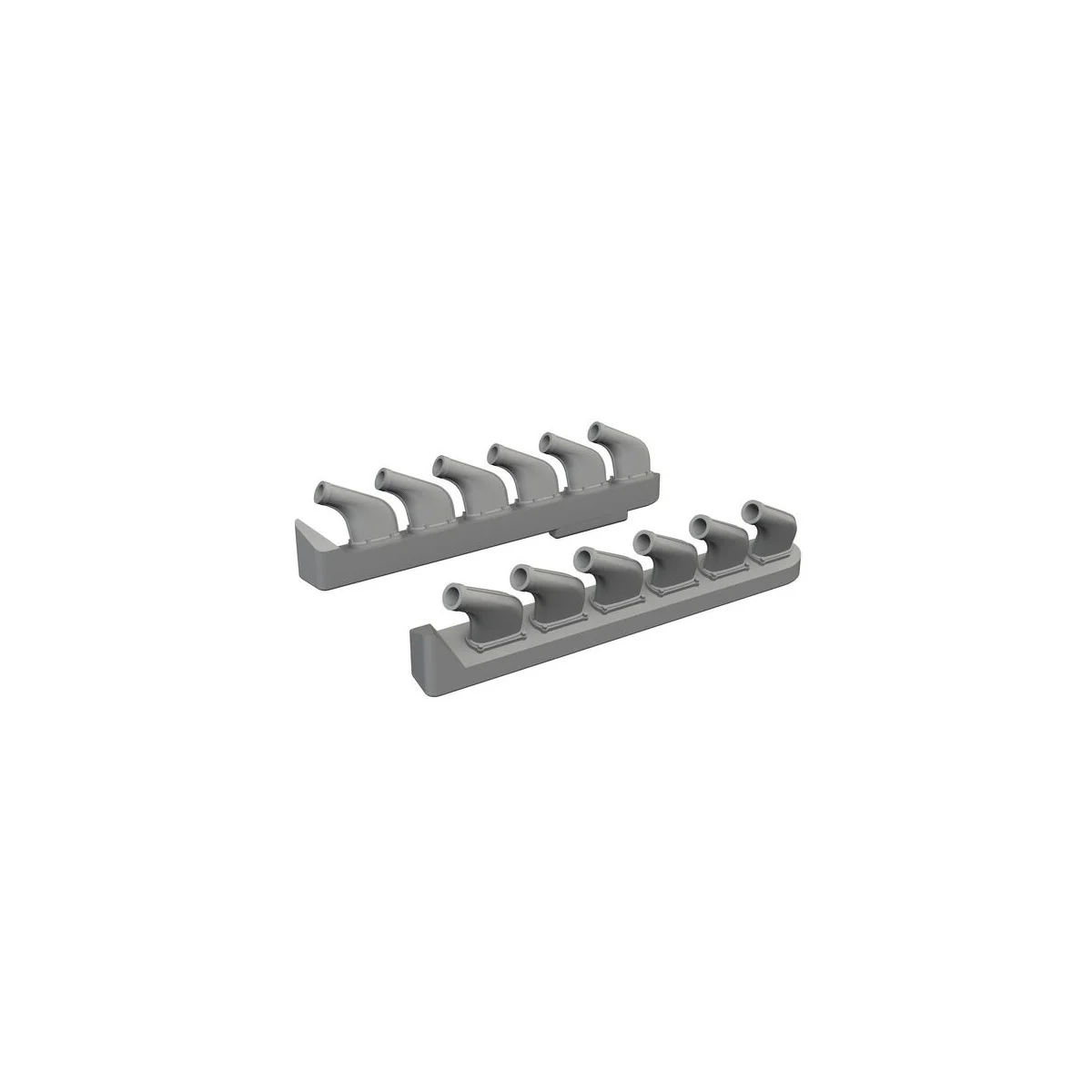 P-51 exhaust stacks PRINT TAMIYA, 1/72 - Eduard Accessories 672411