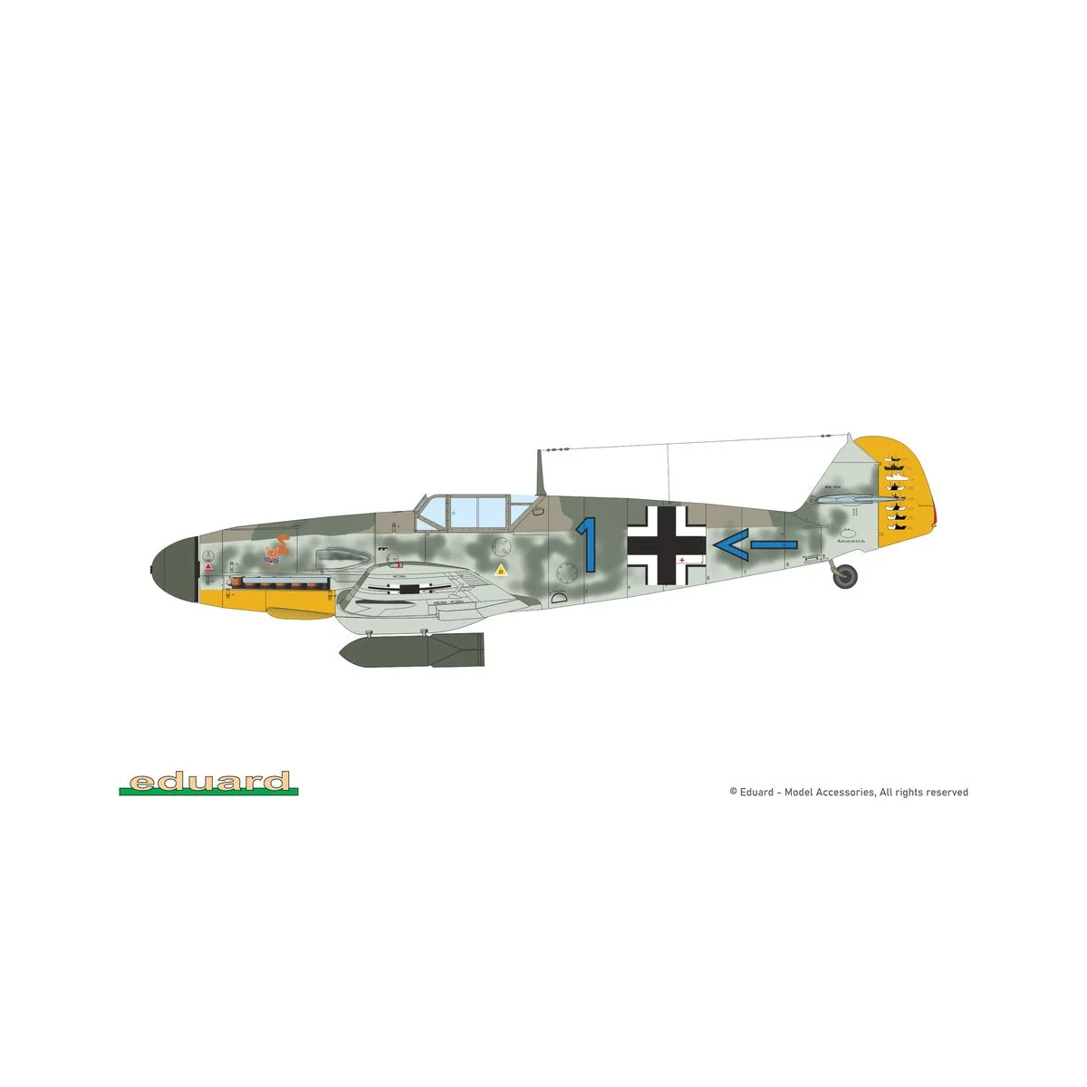 Bf 109F-4, Profipack, 1/48 - Eduard Plastic Kits 82114