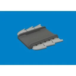 Spitfire Mk.I/II/V three-stacks exhaust rounded PRINT for IBG, 1/72...