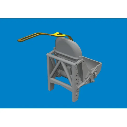 Spitfire Mk.I/II/V bakelite seat w/ integral belts PRINT for IBG - ...