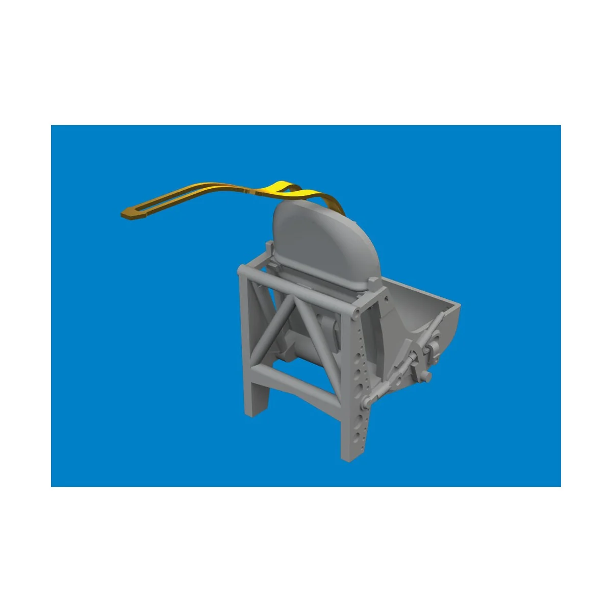 Spitfire Mk.I/II/V bakelite seat w/ integral belts PRINT for IBG - ...