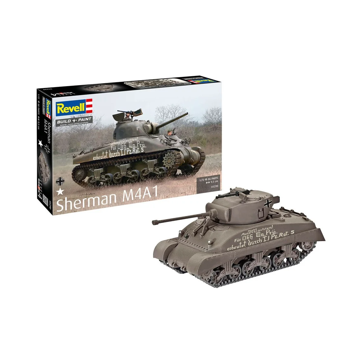 Sherman M4A1, 1/72 - Revell 03290