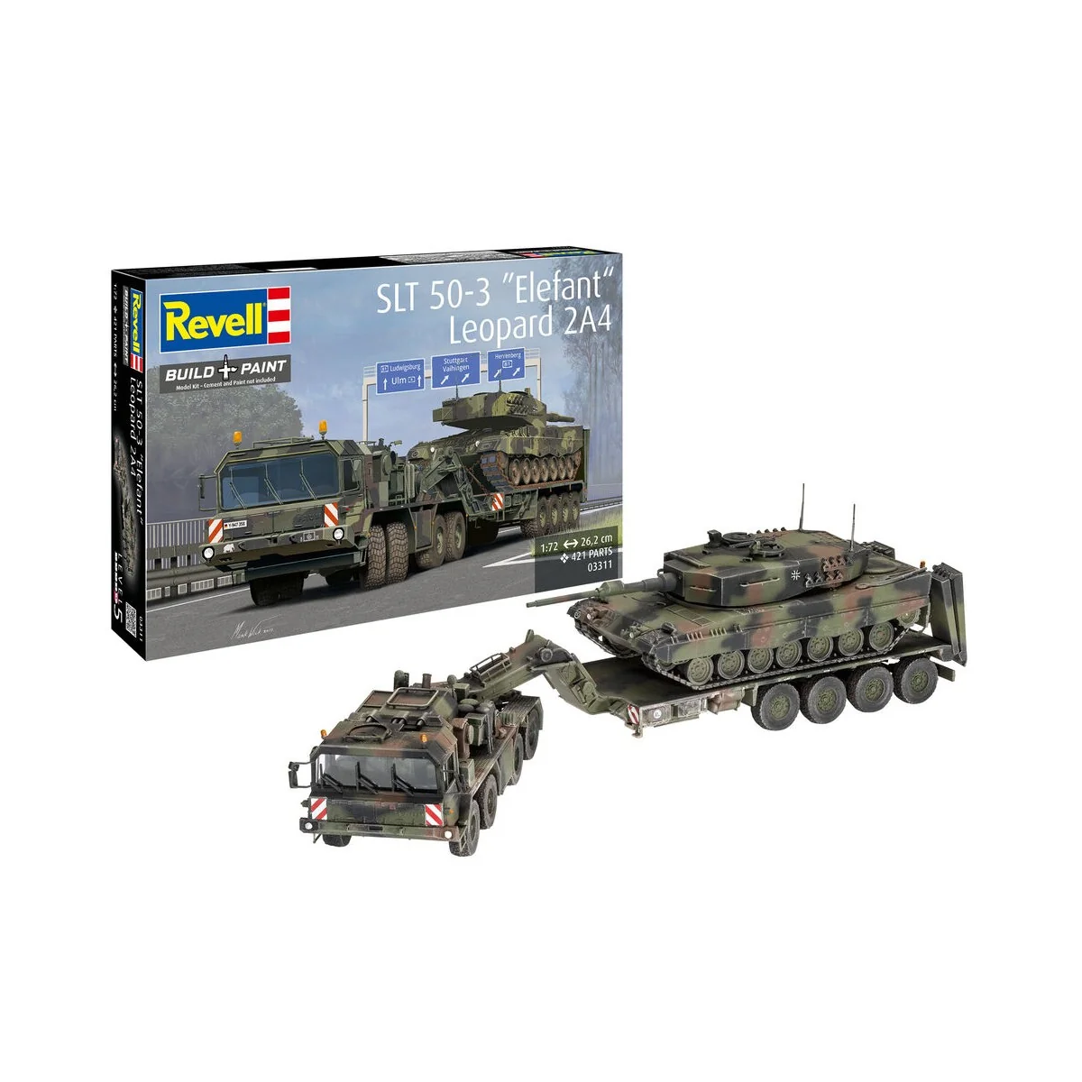 SLT 50-3 "Elefant" + Leopard 2A4, 1/72 - Revell 03311