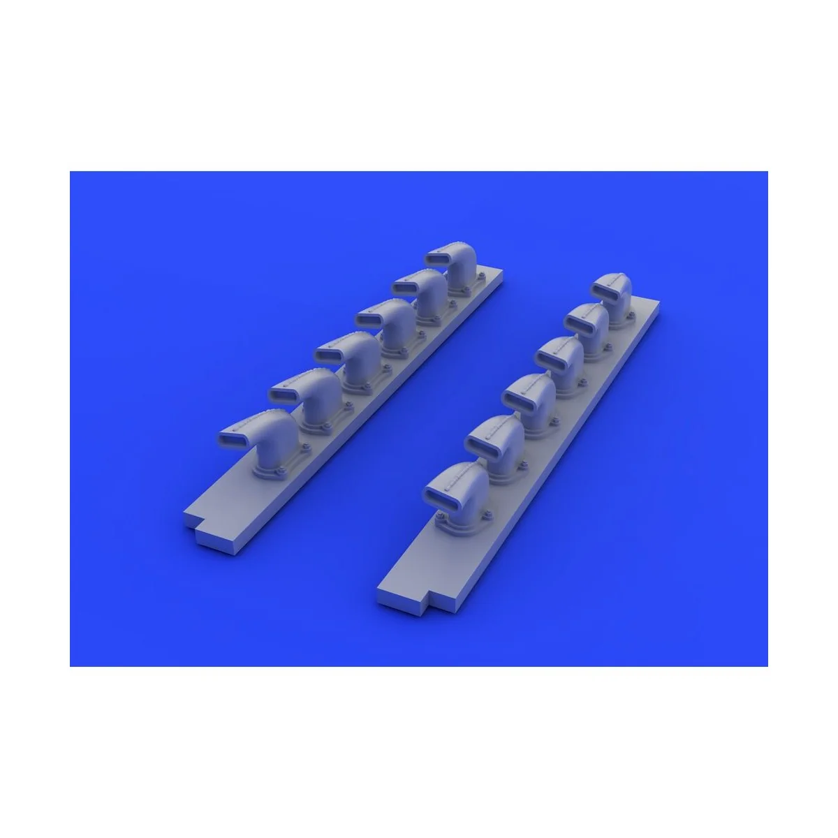 Bf 109G-6 exhaust stacks for Revell, 1/32 - Eduard Accessories 632020 Bf 109G-6 exhaust stacks for Revell, 1/32 - Eduard Accessories 632020