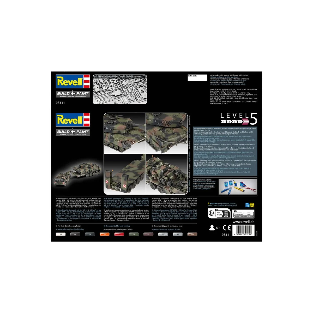 SLT 50-3 "Elefant" + Leopard 2A4, 1/72 - Revell 03311