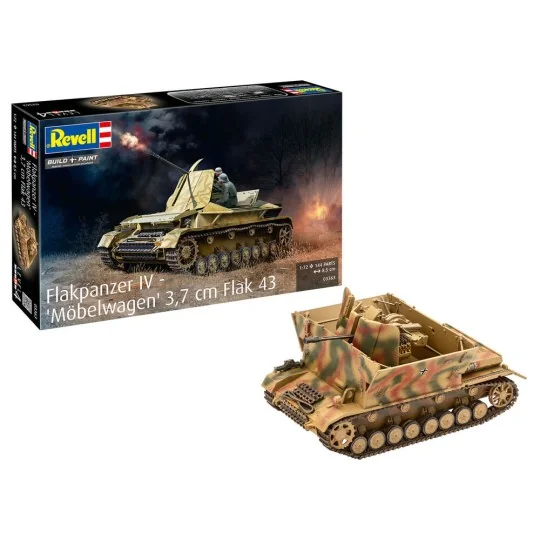 Flakpanzer IV - Möbelwagen 3, 7 cm Flak 43, 1/72 - Revell 03363