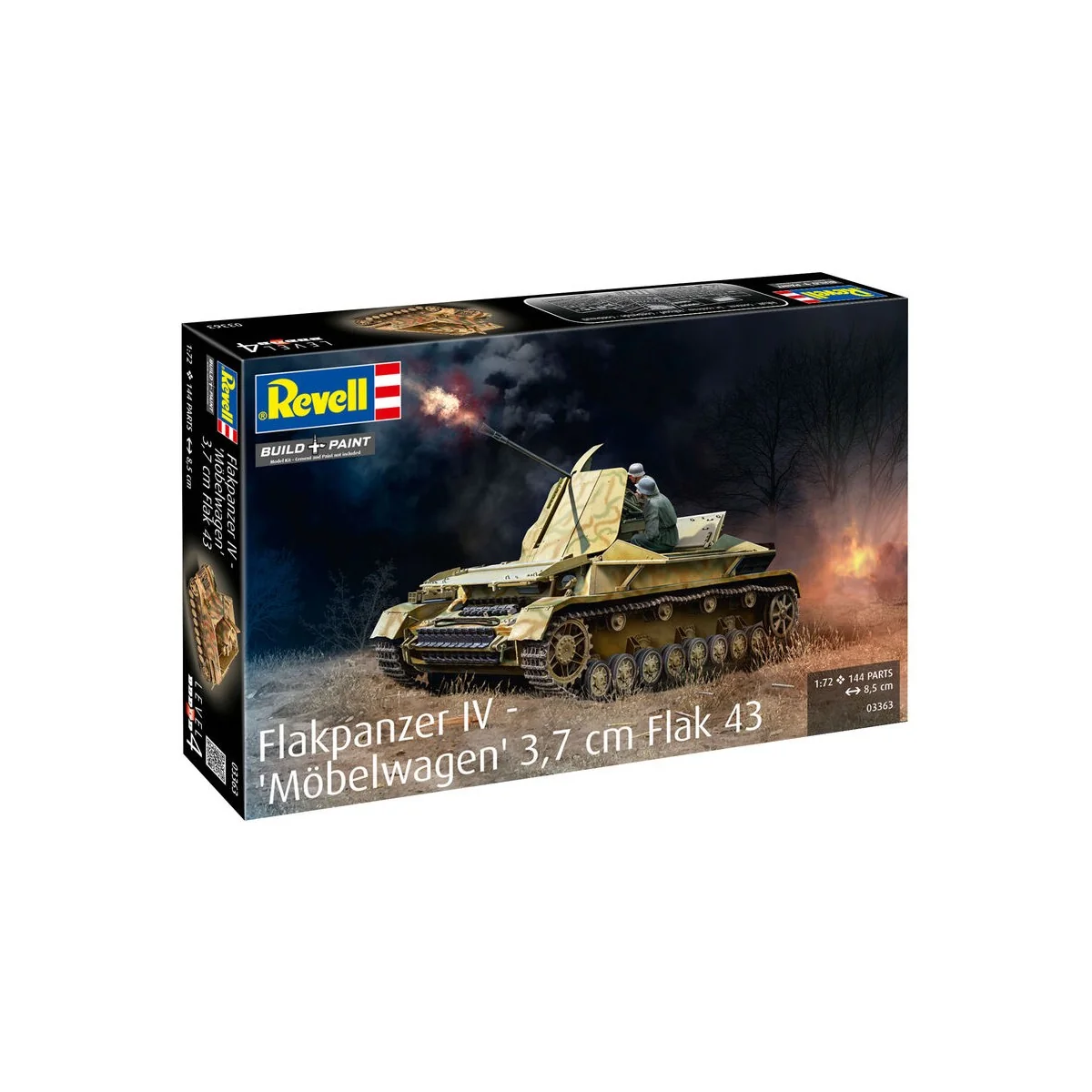 Flakpanzer IV - Möbelwagen 3, 7 cm Flak 43, 1/72 - Revell 03363