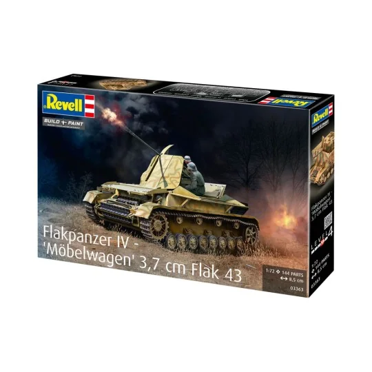 Flakpanzer IV - Möbelwagen 3, 7 cm Flak 43, 1/72 - Revell 03363