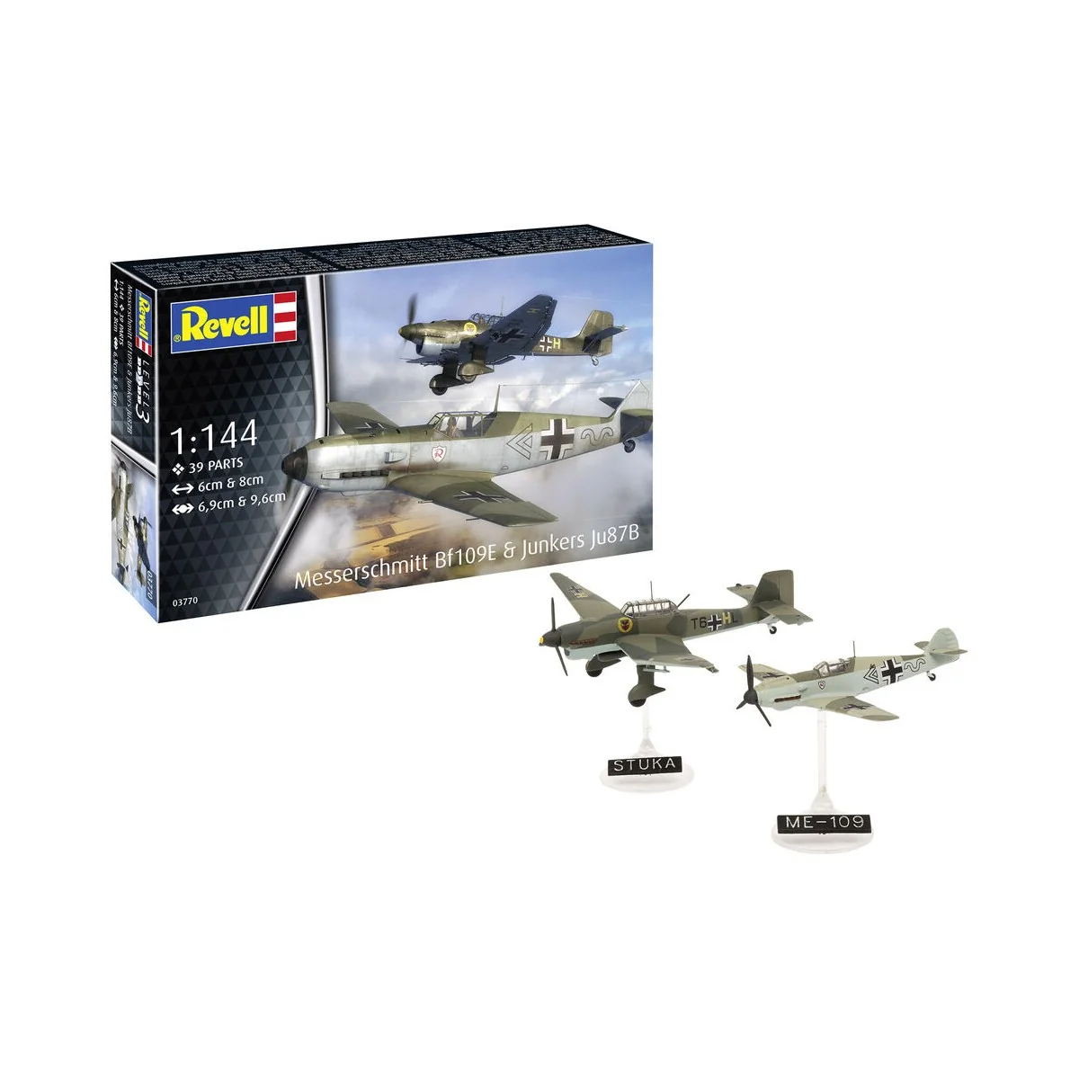 Messerschmitt Bf109E & Junkers Ju87B Stuka, 1/144 - Revell 03770
