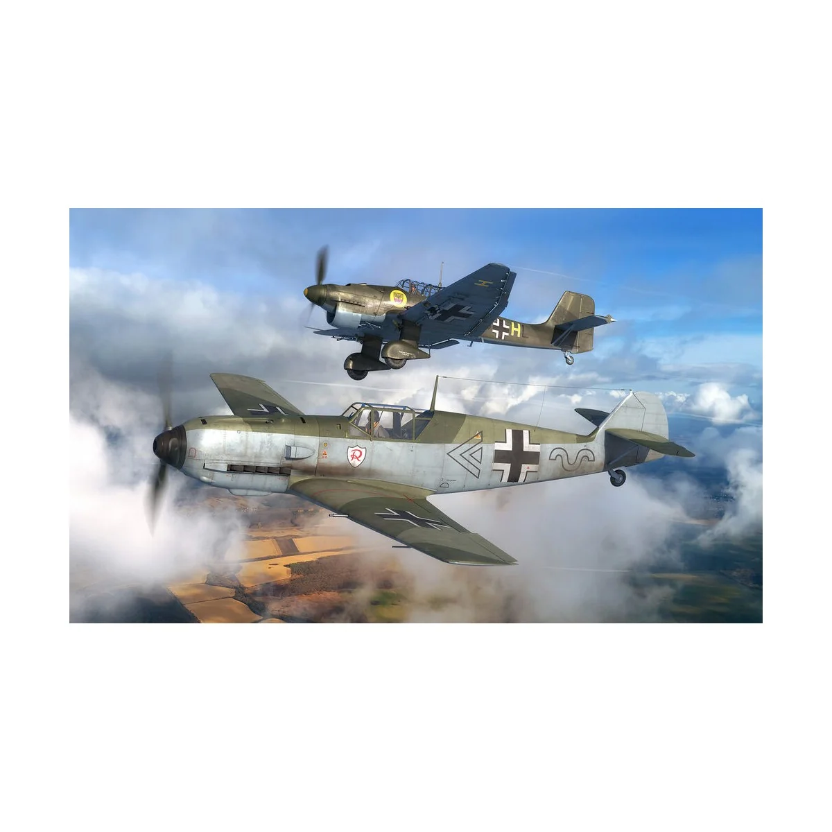 Messerschmitt Bf109E & Junkers Ju87B Stuka, 1/144 - Revell 03770