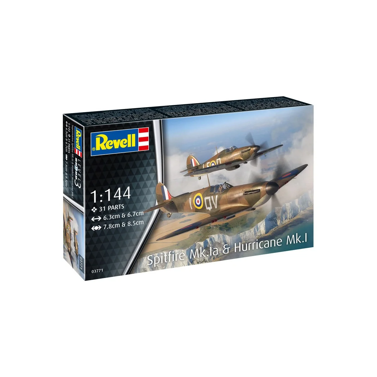 Supermarine Spitfire Mk.Ia & Hawker Hurricane Mk.I, 1/144 - Revell ...