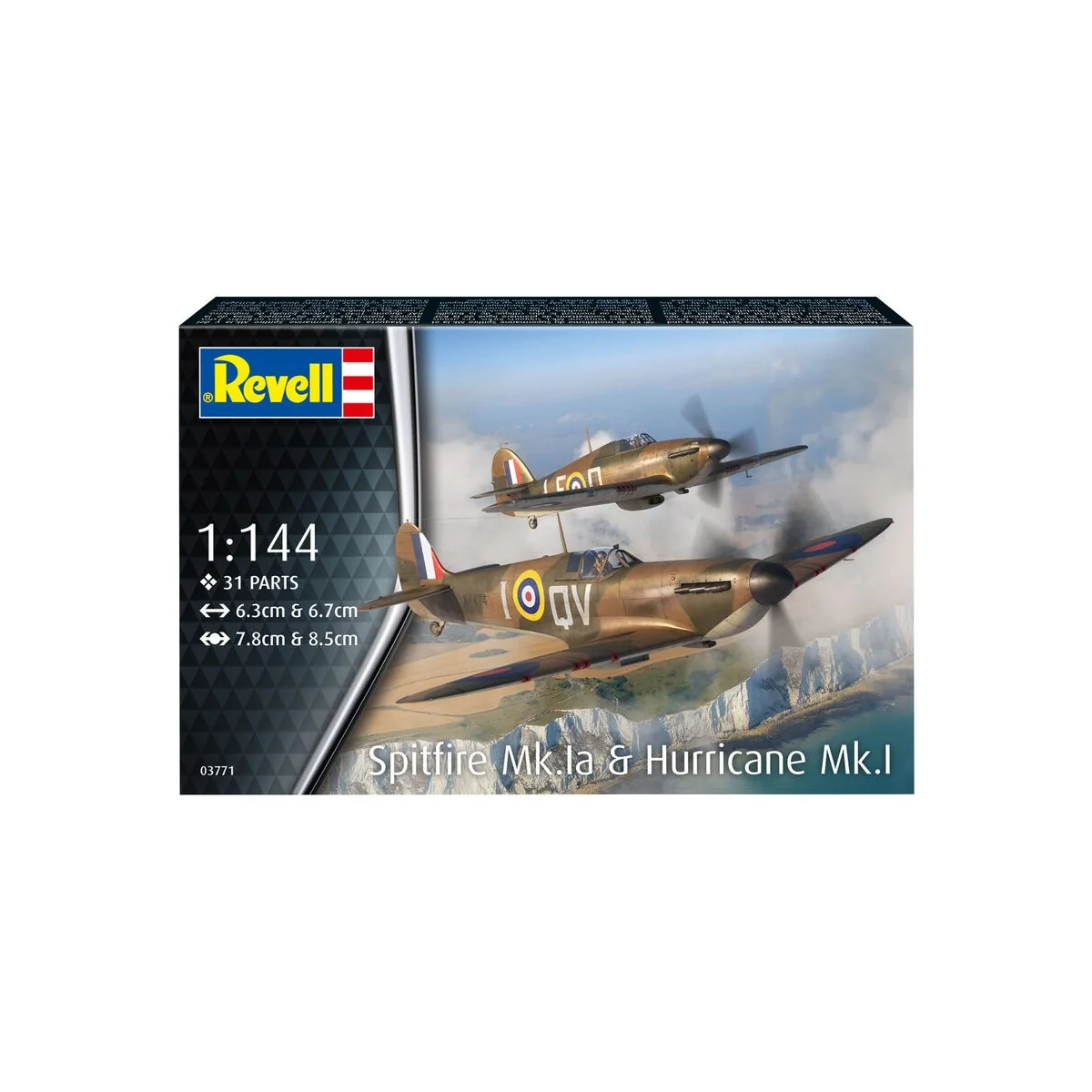 Supermarine Spitfire Mk.Ia & Hawker Hurricane Mk.I, 1/144 - Revell ...