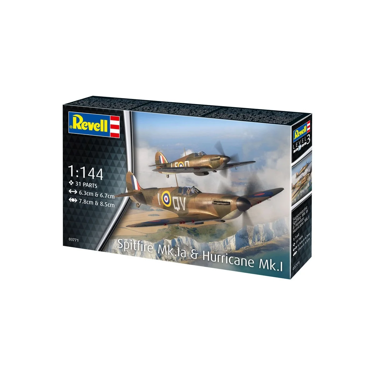 Supermarine Spitfire Mk.Ia & Hawker Hurricane Mk.I, 1/144 - Revell ...