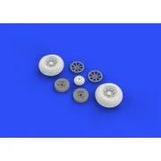 P-40 wheels w/pattern for Hasegawa - Eduard Accessories 632080
