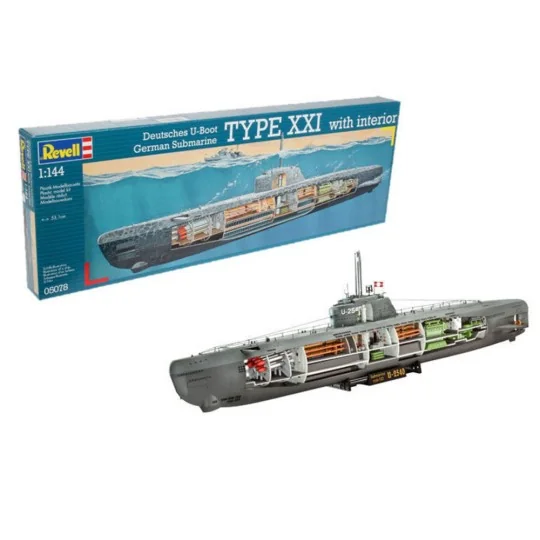 U-Boot Typ XXI U 2540 &Interieur, 1/144 - Revell 05078