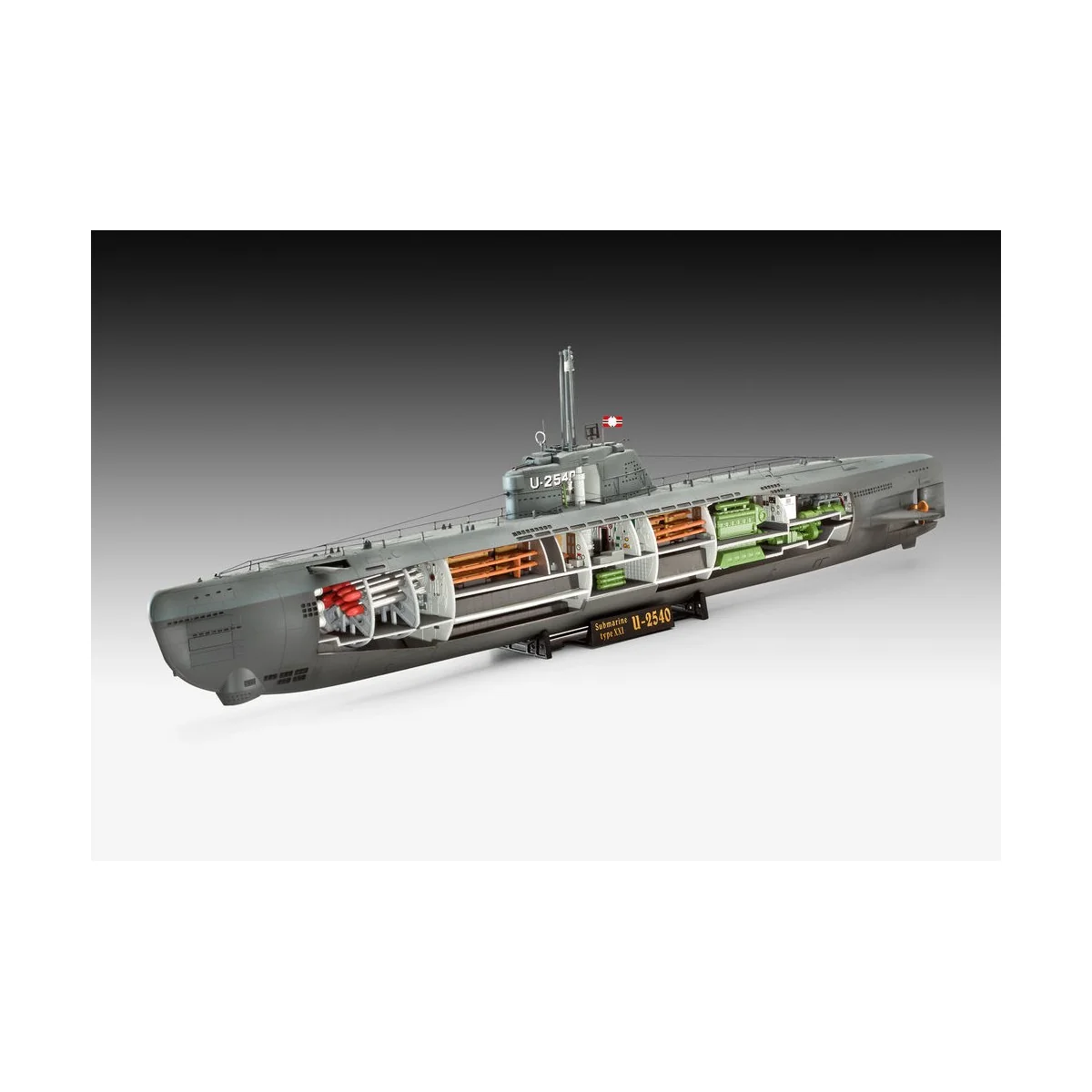 U-Boot Typ XXI U 2540 &Interieur, 1/144 - Revell 05078