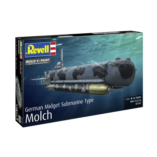 German Midget Submarine Type Molch, 1/72 - Revell 05187