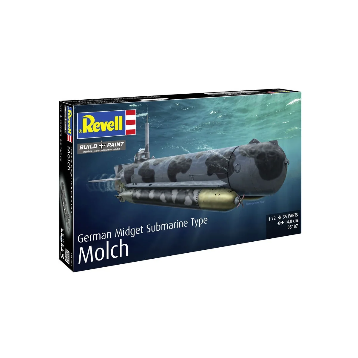 German Midget Submarine Type Molch, 1/72 - Revell 05187