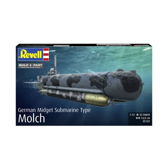 German Midget Submarine Type Molch, 1/72 - Revell 05187