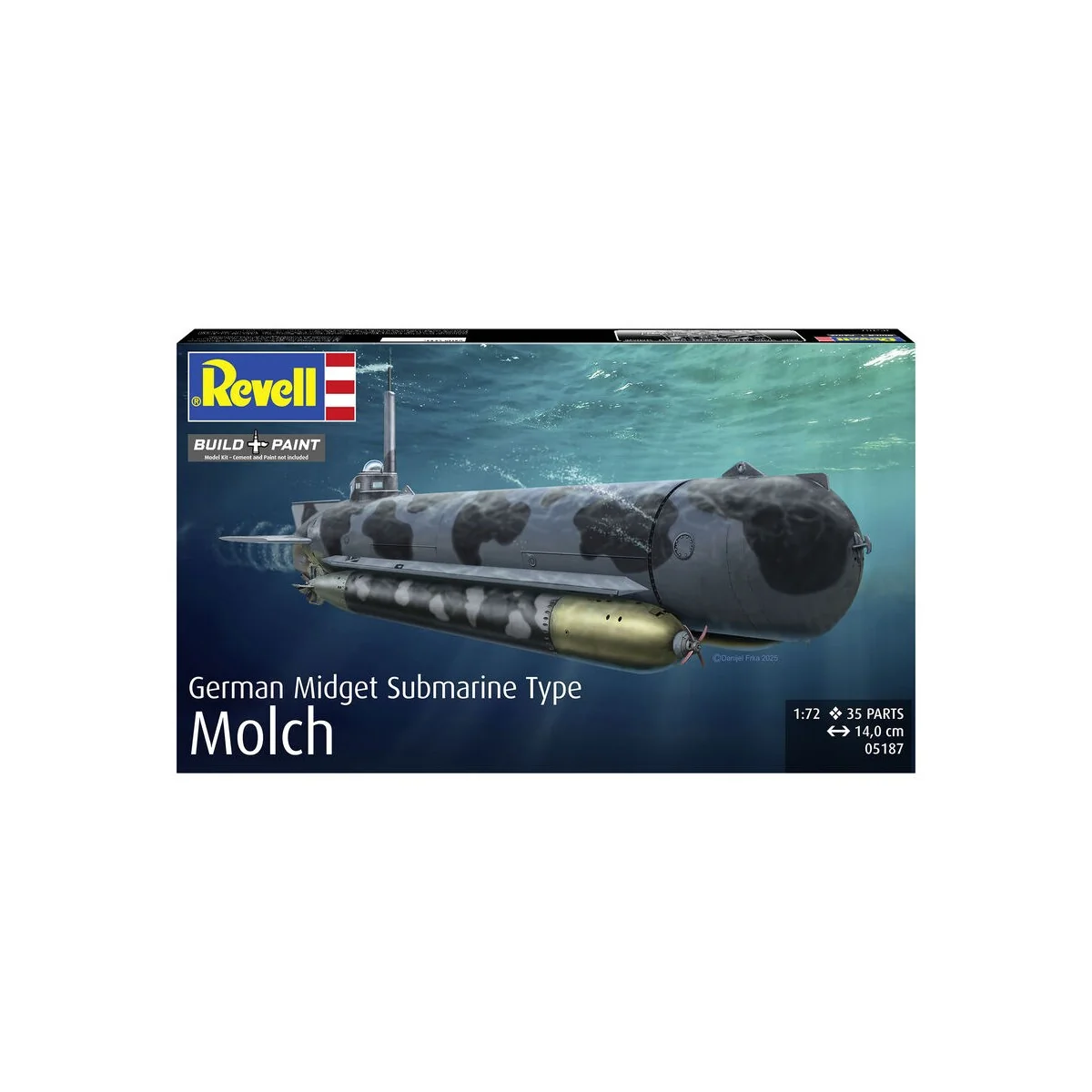 German Midget Submarine Type Molch, 1/72 - Revell 05187