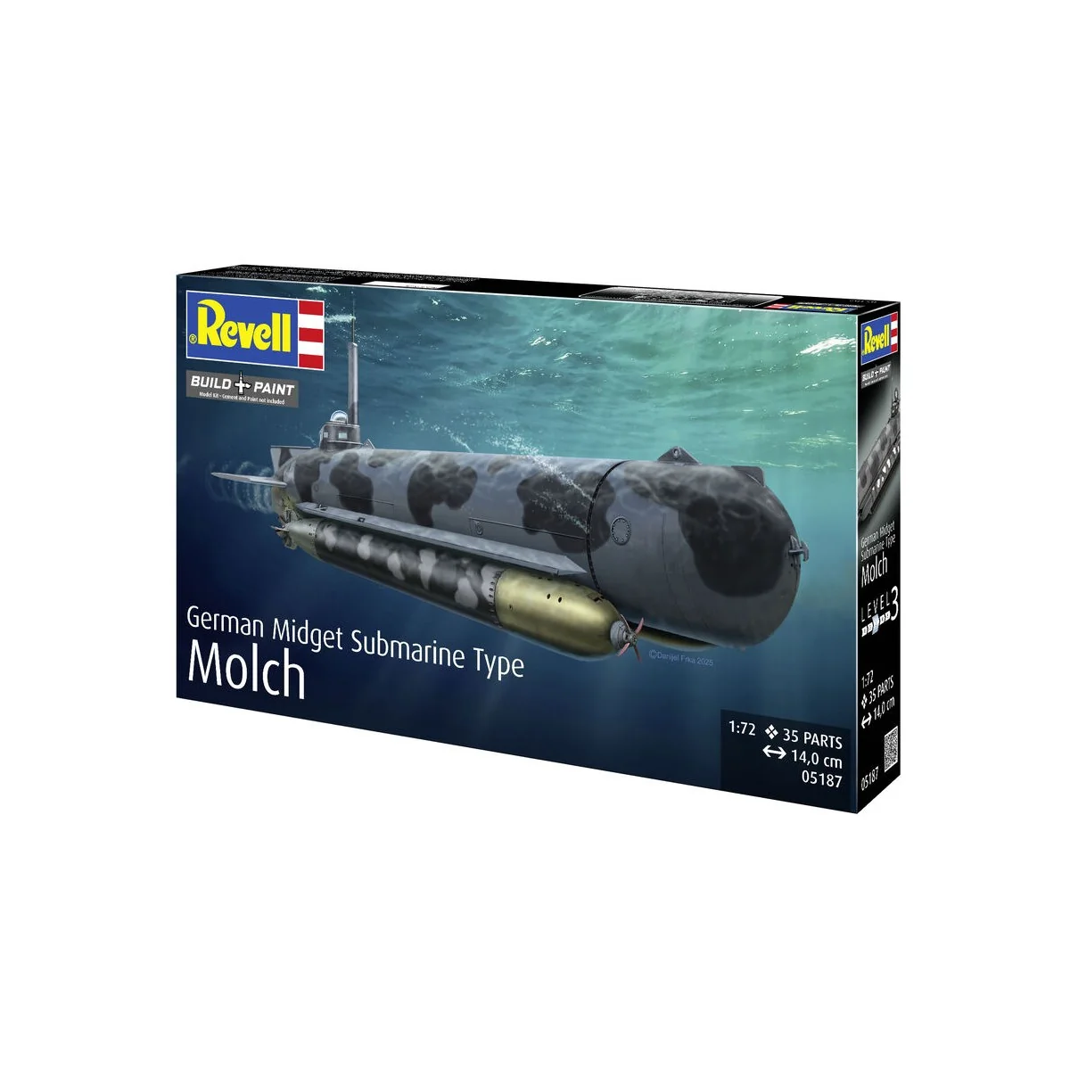 German Midget Submarine Type Molch, 1/72 - Revell 05187