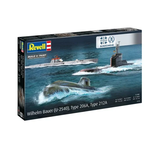 70 Jahre Bundeswehr:Wilhelm Bauer, Type 206A, Class2, 1/144 - Revel...