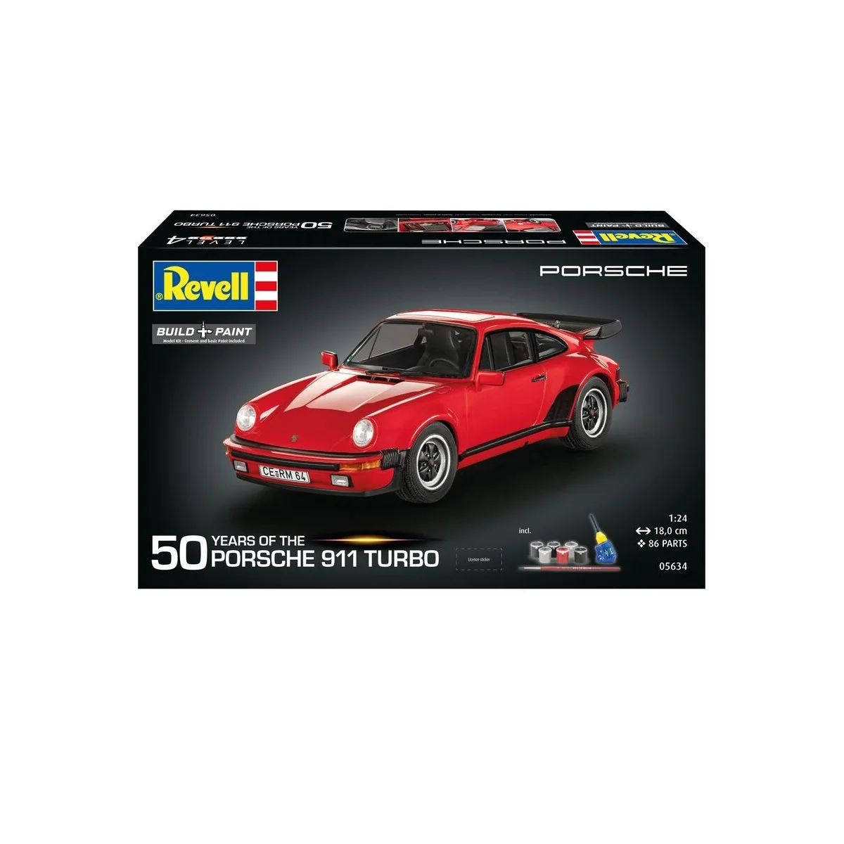 Geschenkset Porsche 911 Turbo 50th Anniversary, 1/24 - Revell 05634