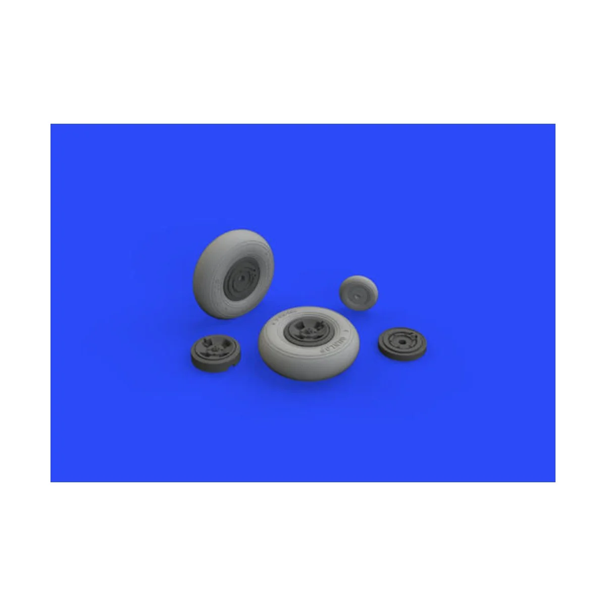 Spitfire Mk.IX wheels 4spoke w/smooth tire for Tamiya, 1/32 - Eduar...